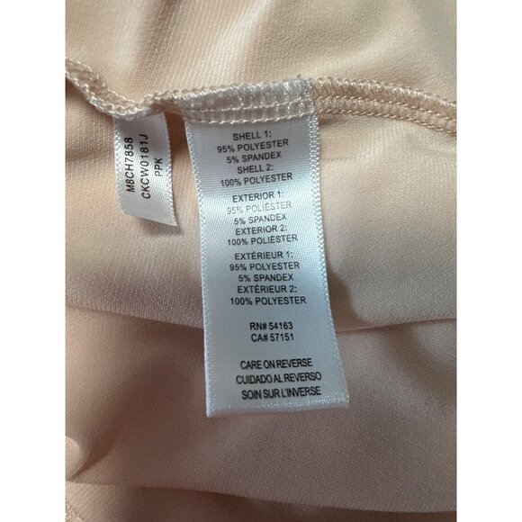 Calvin Klein Womens Short Sleeve Blouse With Layered Hem & Metal Logo Size M - Picture 8 of 10